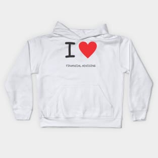 I Heart Financial Advising Kids Hoodie